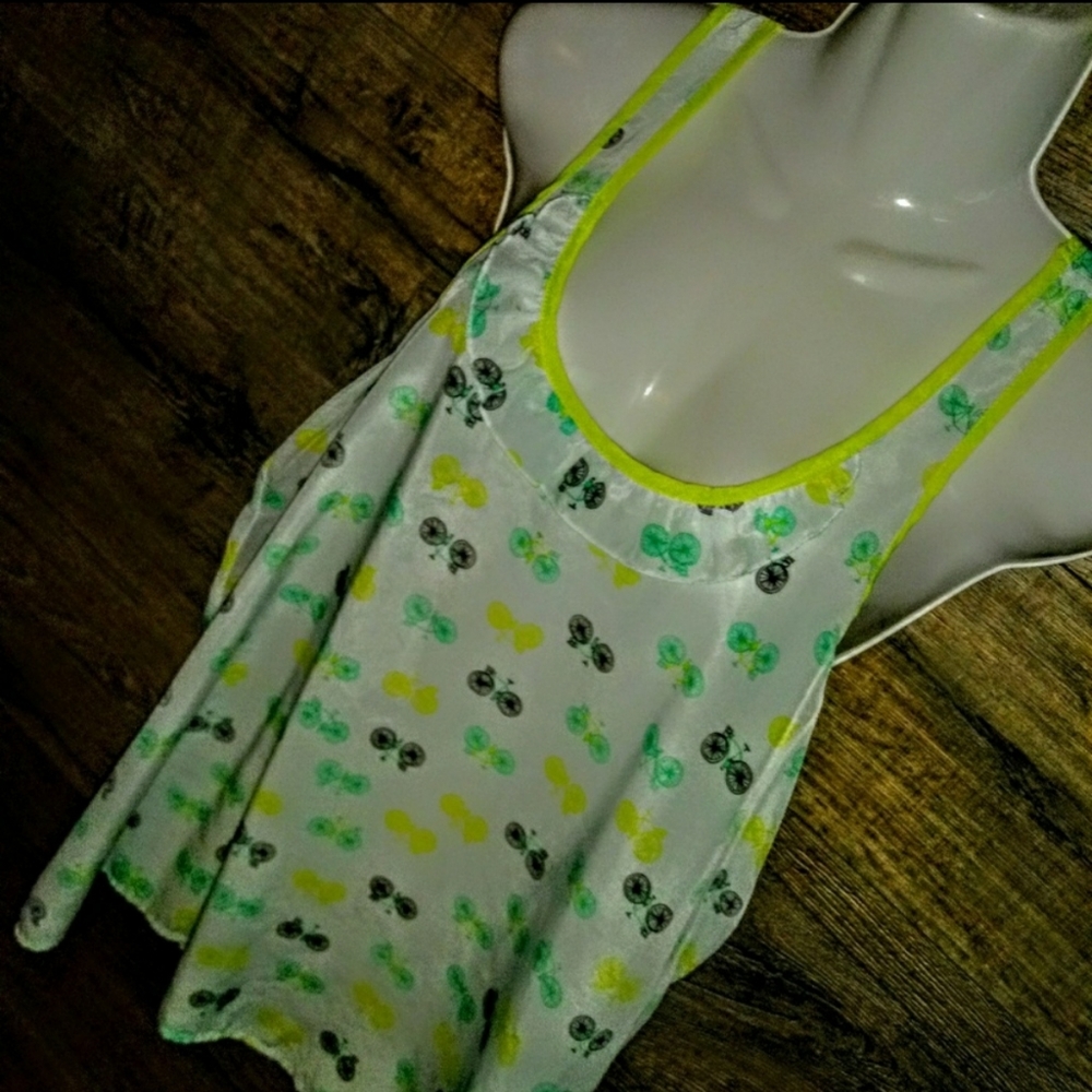 Candie's Top Size L Chiffon Ruffle Racerback - Picture 5 of 11